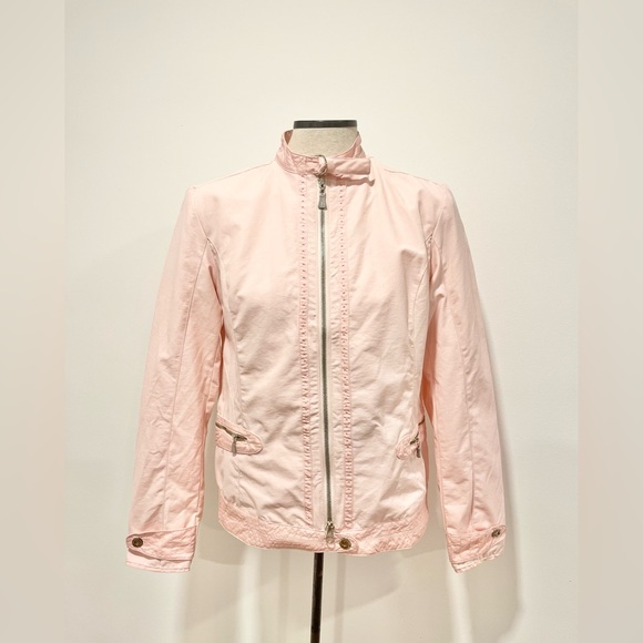 Versace Sport Pink Zip-Up Jacket Luxury Italian Designer Outerwear Windbreaker - Picture 3 of 13
